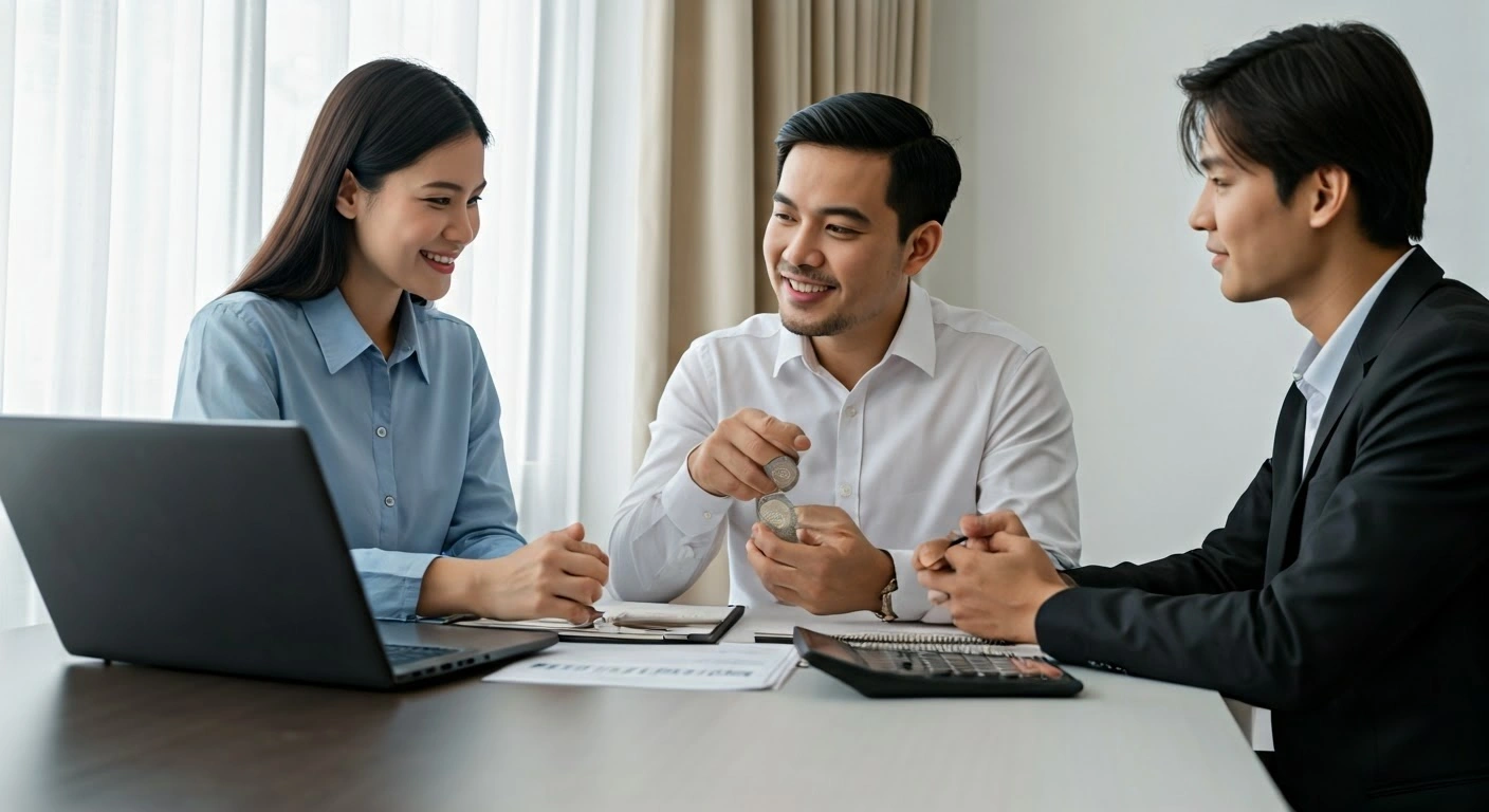 Couple consulting a tax advisor